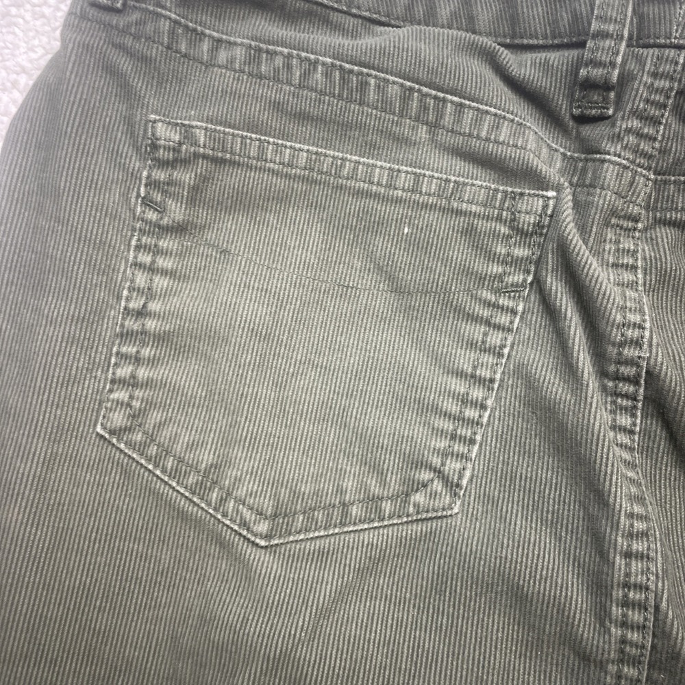 L.L.Bean‎ Skirt Womens 12 Green Favorite Fit Corduroy Straight Knee Length 0705 - Picture 6 of 7
